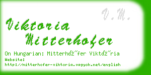 viktoria mitterhofer business card